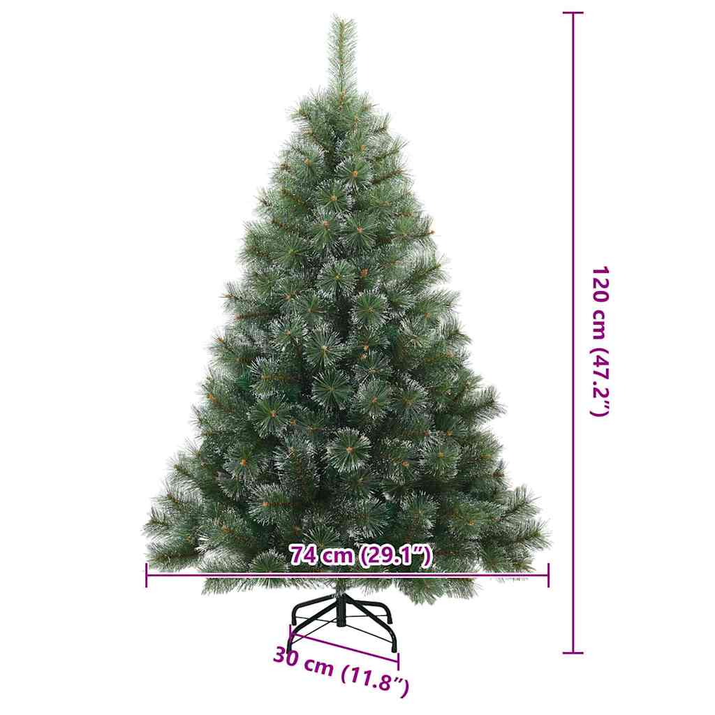 Modern Artificial Hinged Christmas Tree Snow Flocked White