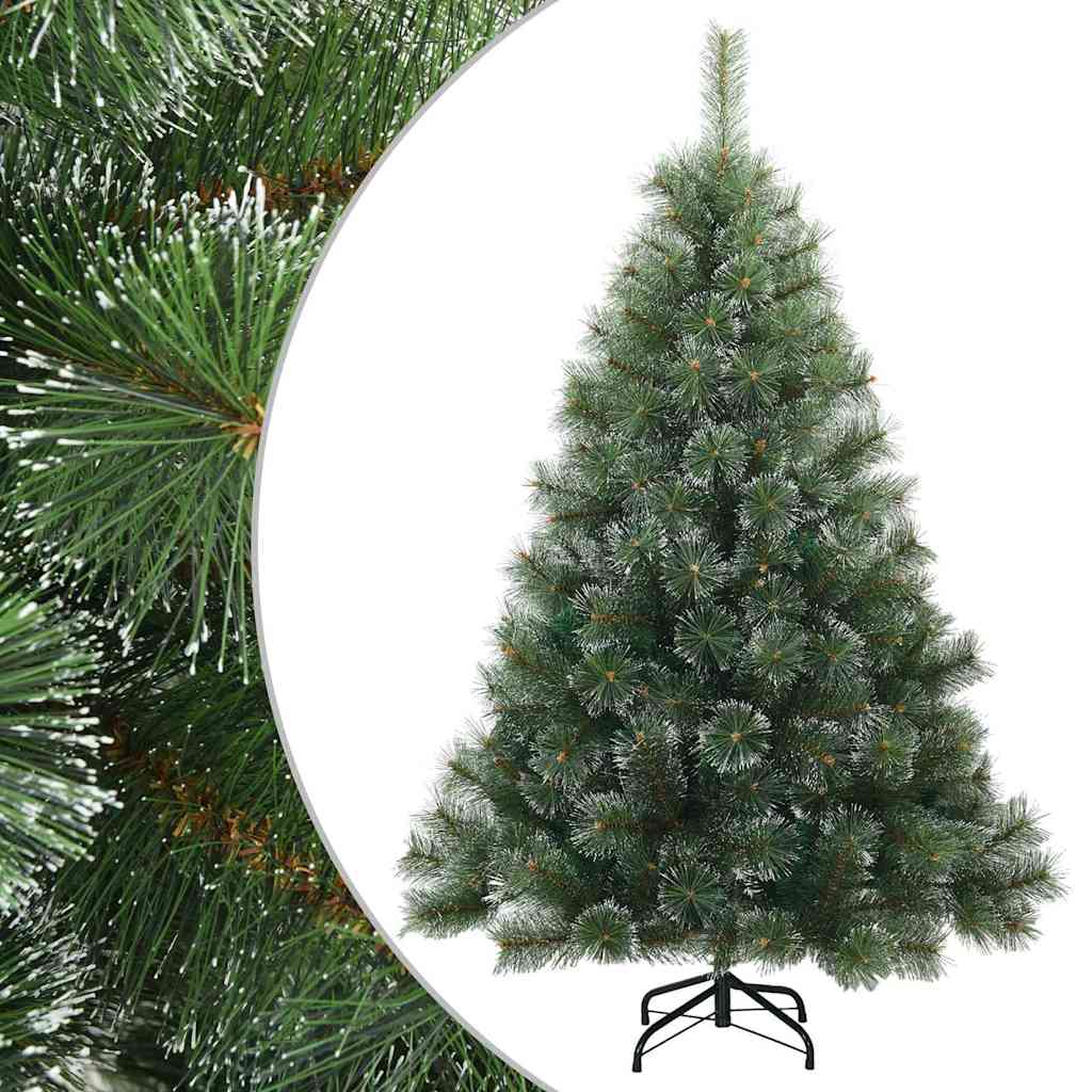 Modern Artificial Hinged Christmas Tree Snow Flocked White