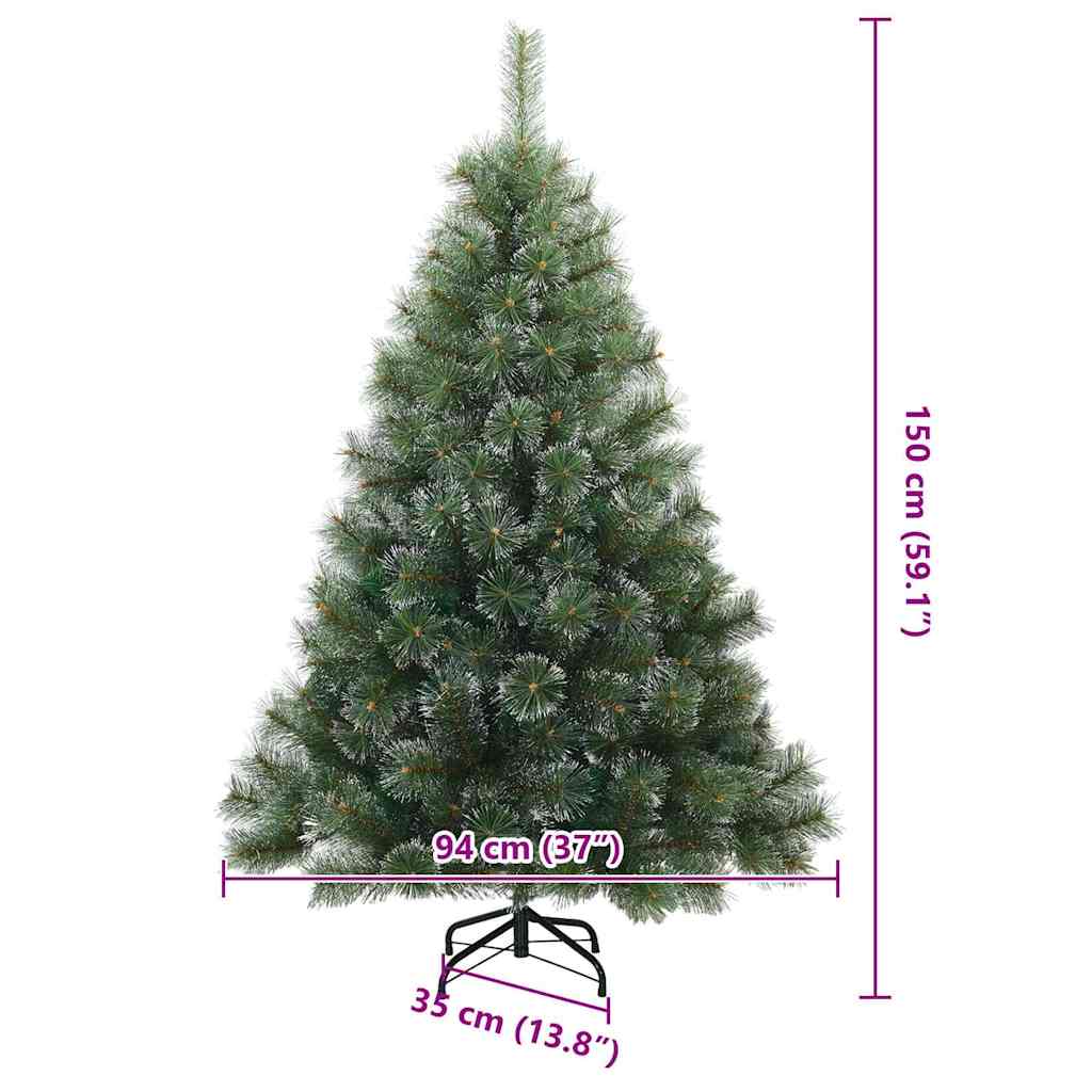 Modern Artificial Hinged Christmas Tree Snow Flocked White