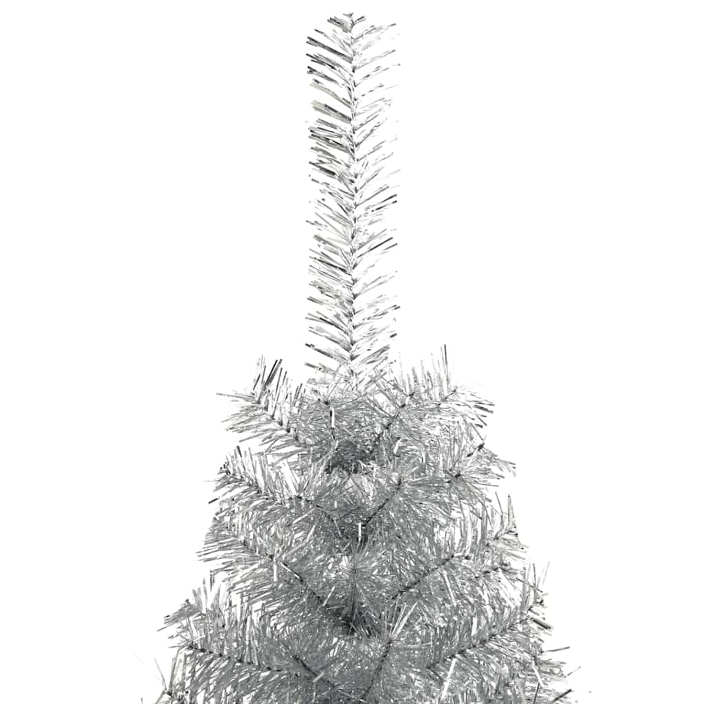 Artificial Pre-lit Christmas Tree Silver 120 cm PET