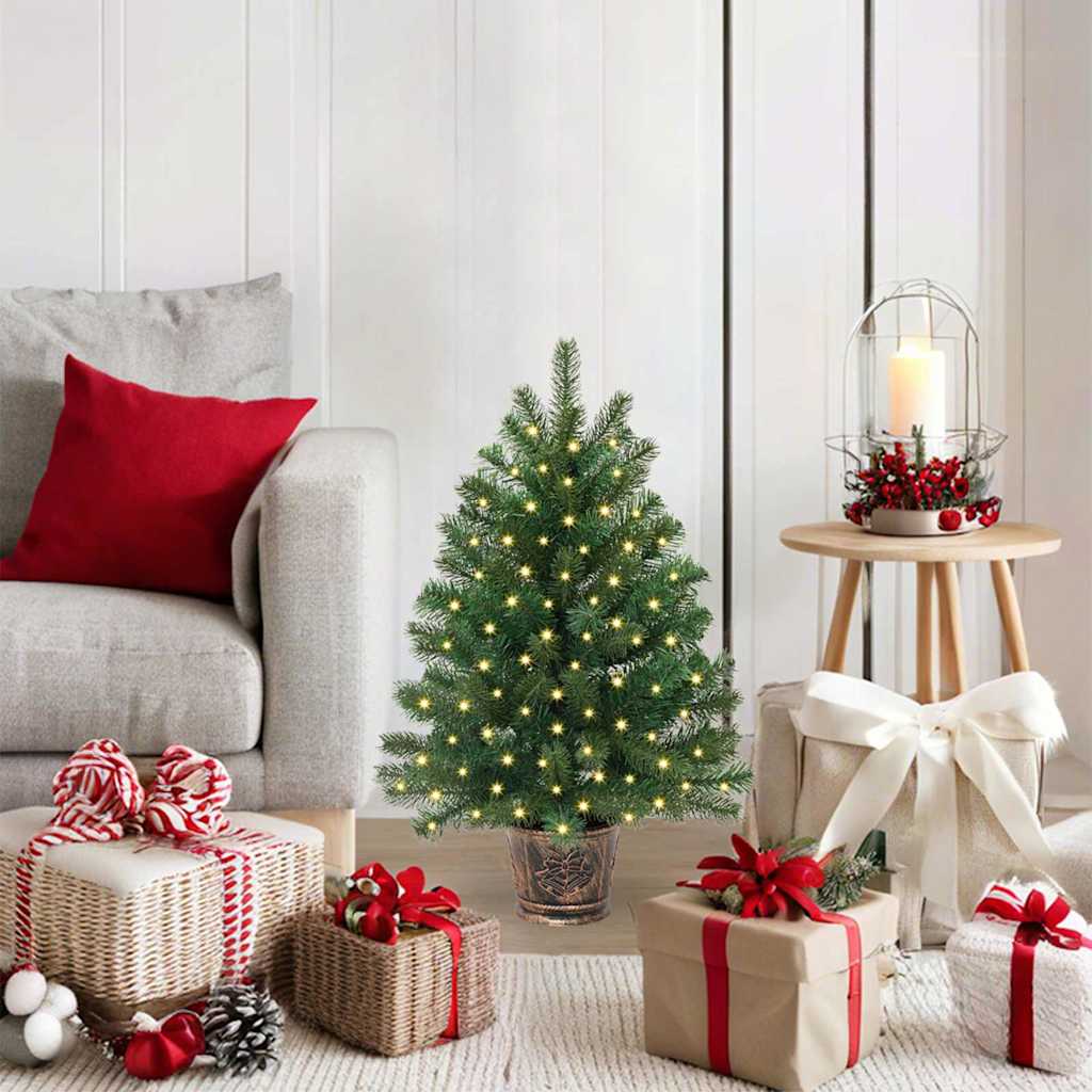 Artificial Christmas Tree with 150 LEDs Green 65 cm PE and PVC