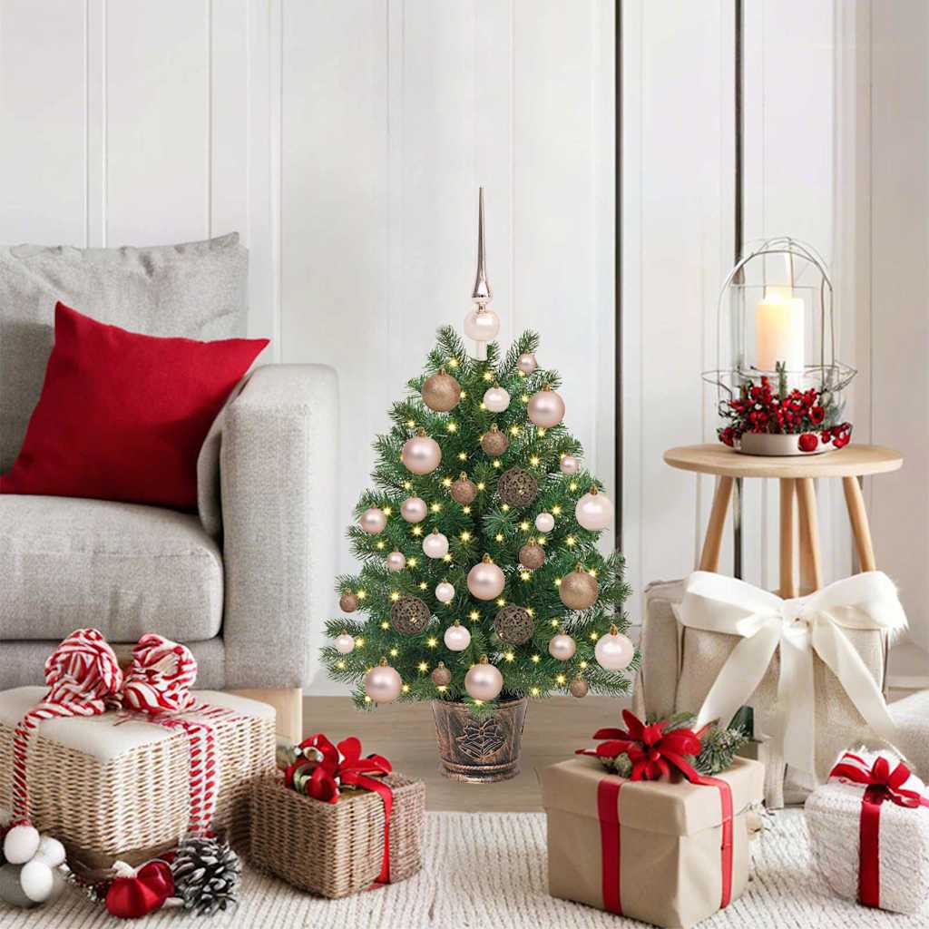 Artificial Christmas Tree with 150 LEDs Green 65 cm PE and PVC