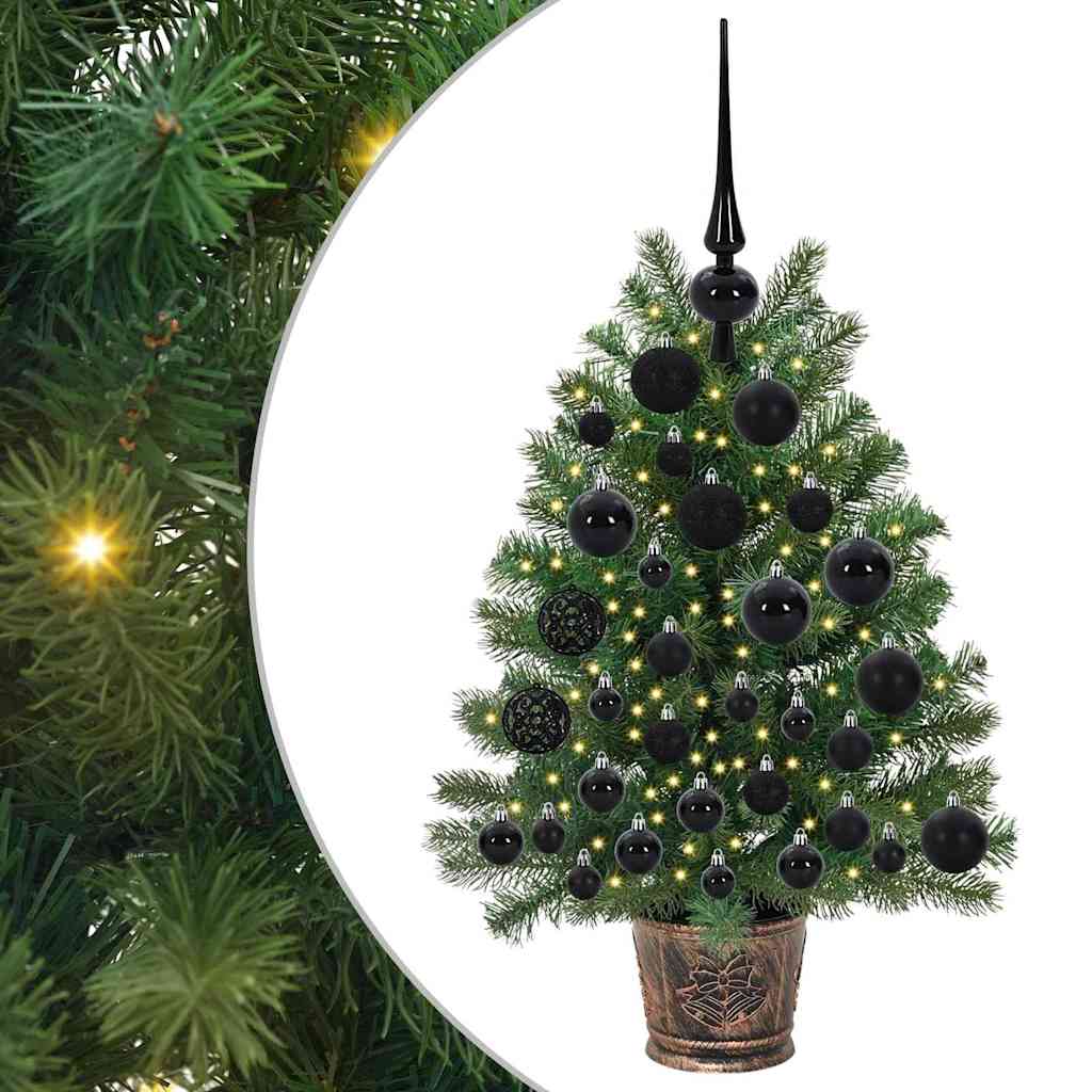 Artificial Christmas Tree with 150 LEDs Green 75 cm PE and PVC