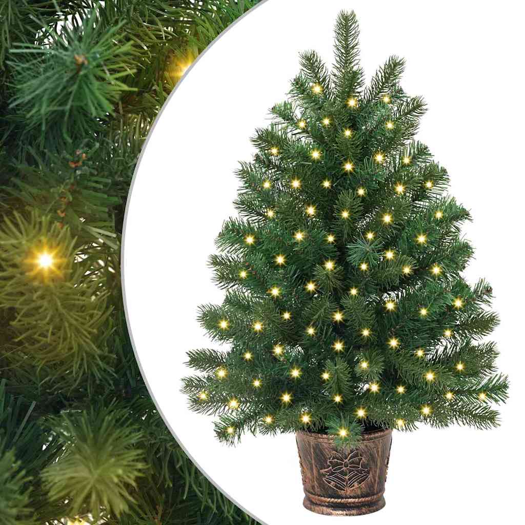 Artificial Christmas Tree with 150 LEDs Green 95 cm PE and PVC