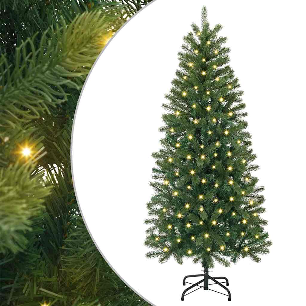 Artificial Christmas Tree with 150 LEDs Green 120 cm PE and PVC