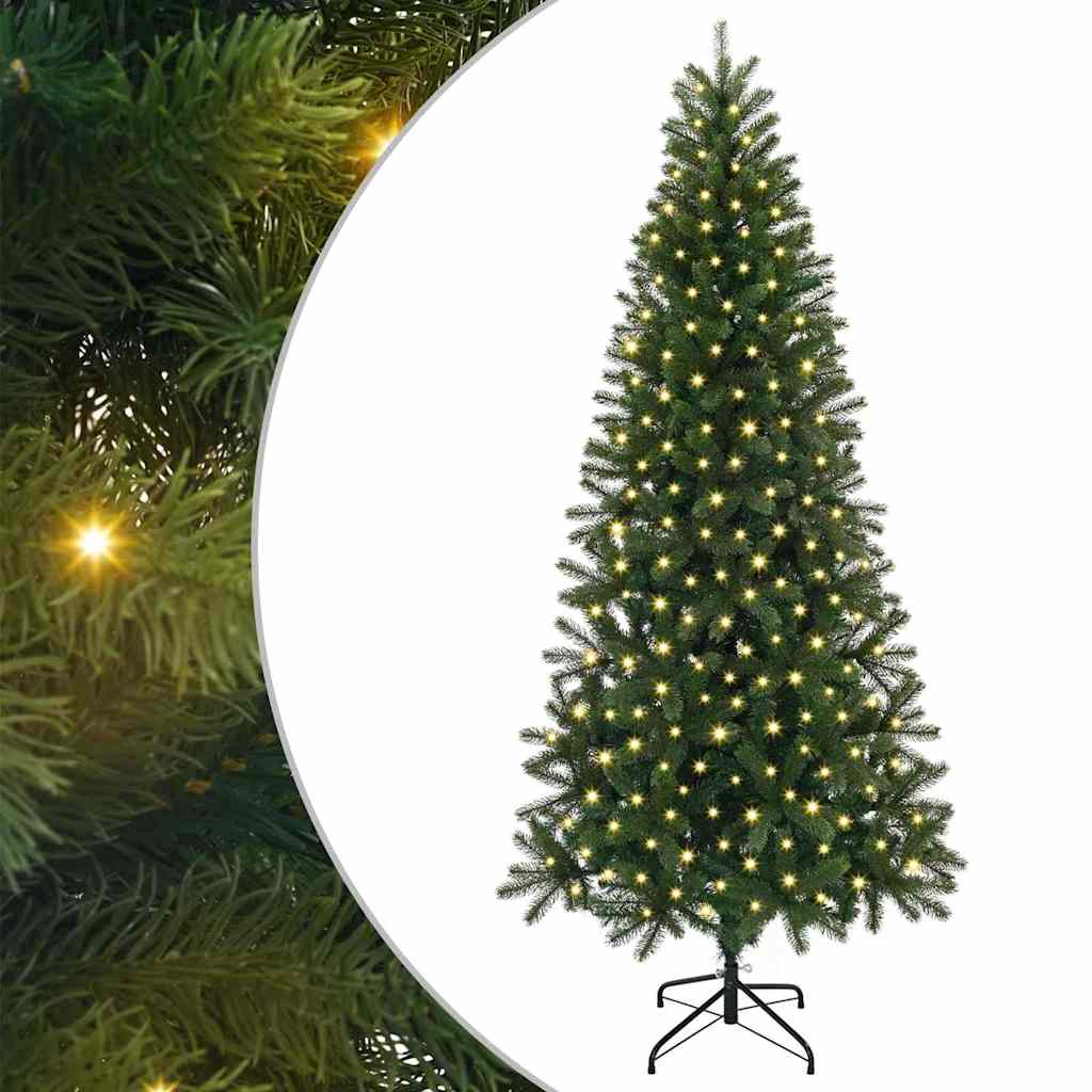 Artificial Christmas Tree with 300 LEDs Green 180 cm PE and PVC