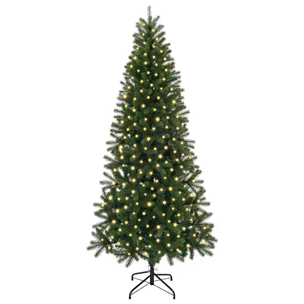 Artificial Christmas Tree with 300 LEDs Green 210 cm PE and PVC