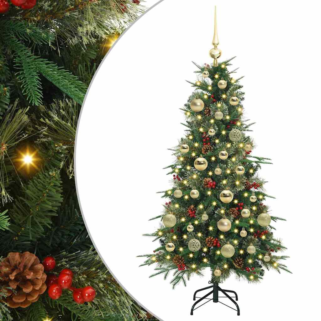 Artificial Hinged Christmas Tree Green 120 cm PE and PVC