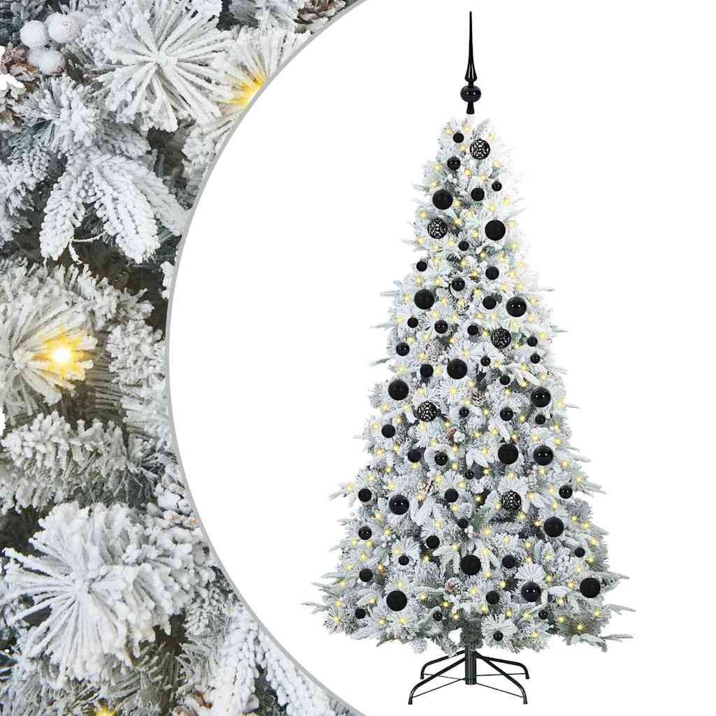Artificial Hinged Christmas Tree Green 180 cm PE and PVC