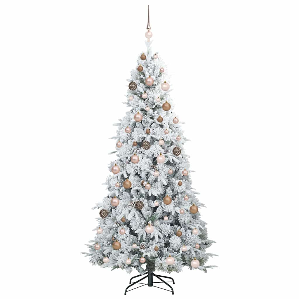 Artificial Hinged Christmas Tree Green 210 cm PE and PVC