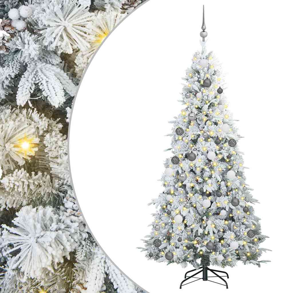 Artificial Hinged Christmas Tree Green 210 cm PE and PVC
