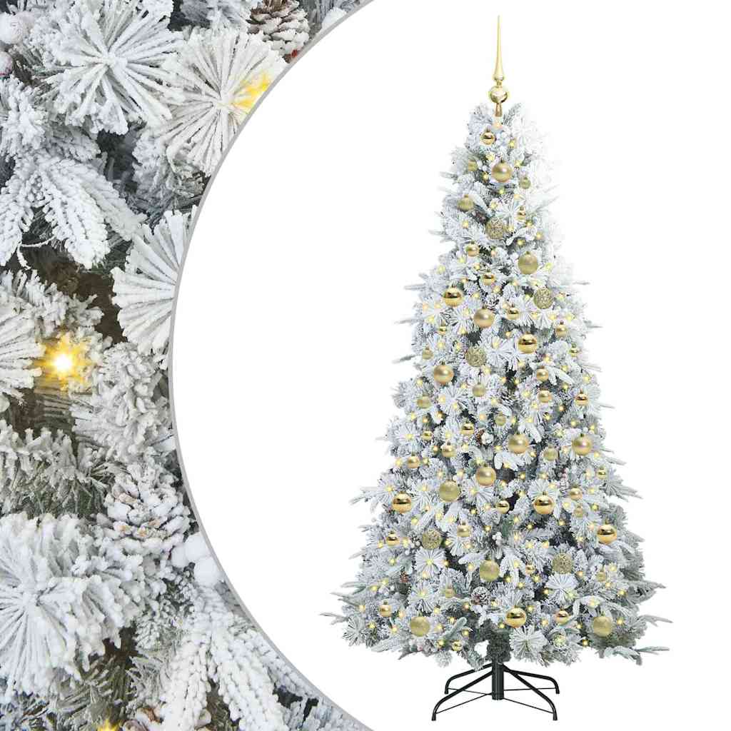 Artificial Hinged Christmas Tree Green 210 cm PE and PVC