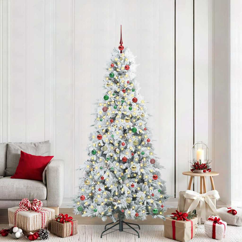 Artificial Hinged Christmas Tree Green 210 cm PE and PVC