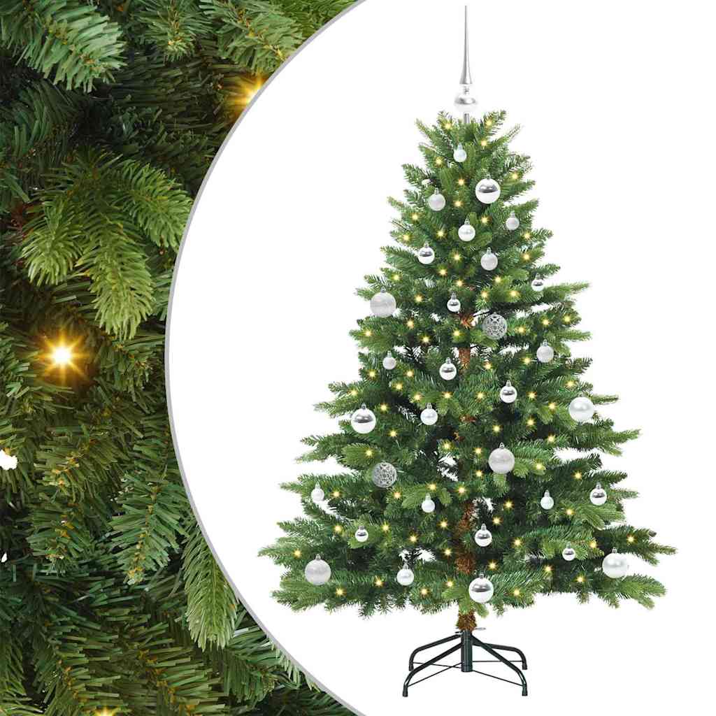 Artificial Christmas Tree with 150 LEDs Green 150 cm PE and PVC