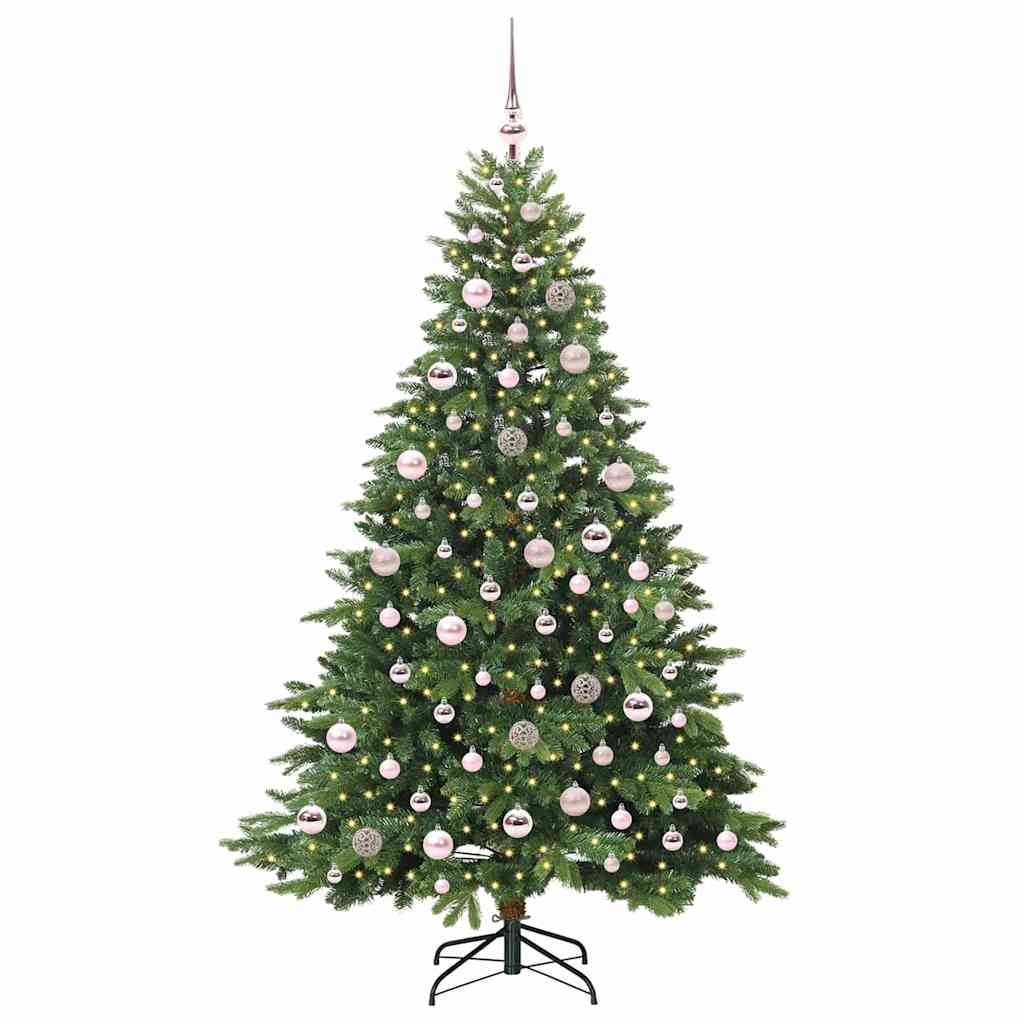 Artificial Christmas Tree with 300 LEDs Green 180 cm PE and PVC