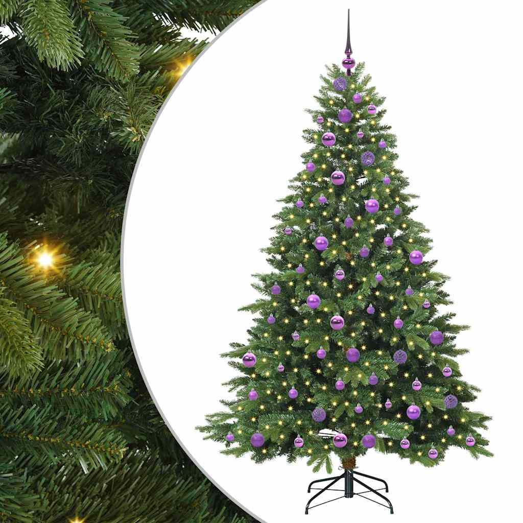 Artificial Christmas Tree with 300 LEDs Green 180 cm PE and PVC