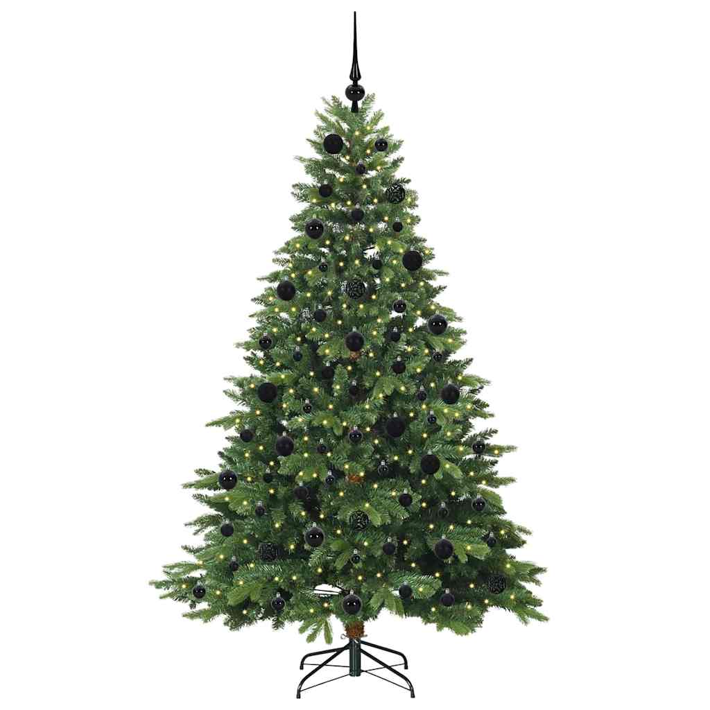 Artificial Christmas Tree with 300 LEDs Green 210 cm PE and PVC