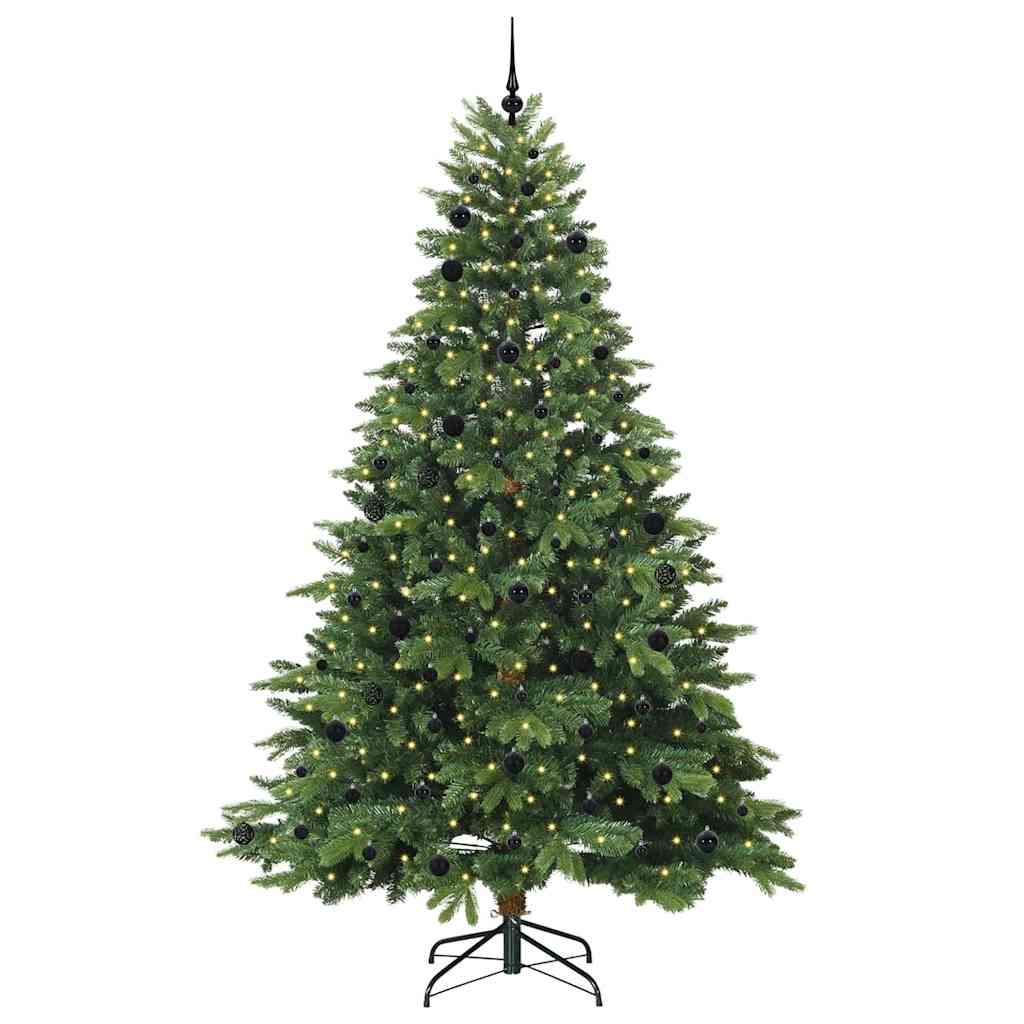 Artificial Christmas Tree with 300 LEDs Green 240 cm PE and PVC