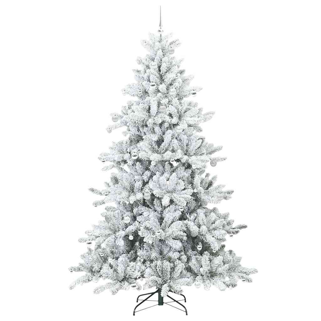 Artificial Hinged Christmas Tree with 300 LEDs 240 cm PVC