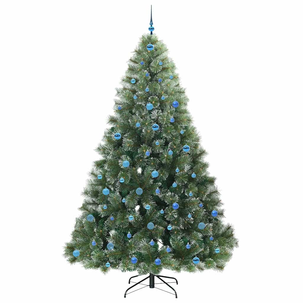 Artificial Christmas Tree with 300 LEDs Green 240 cm PE and PVC