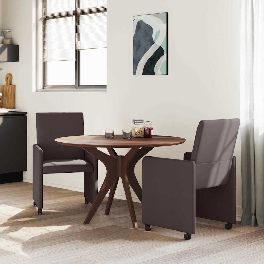 Dining Chairs 2 pcs Dark brown 57 x 66 x 94 cm Fabric