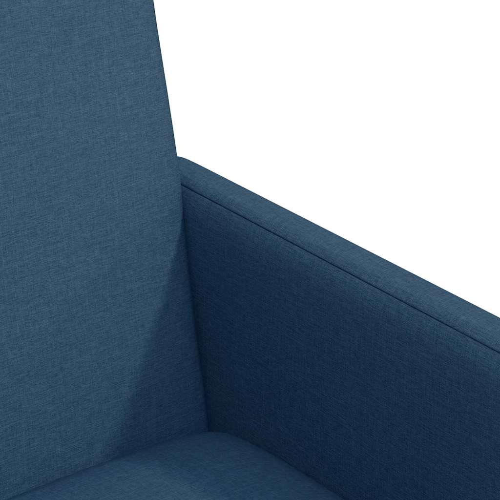 Dining Chairs with Wheel 2 pcs Blue 57 x 66 x 94 cm Fabric