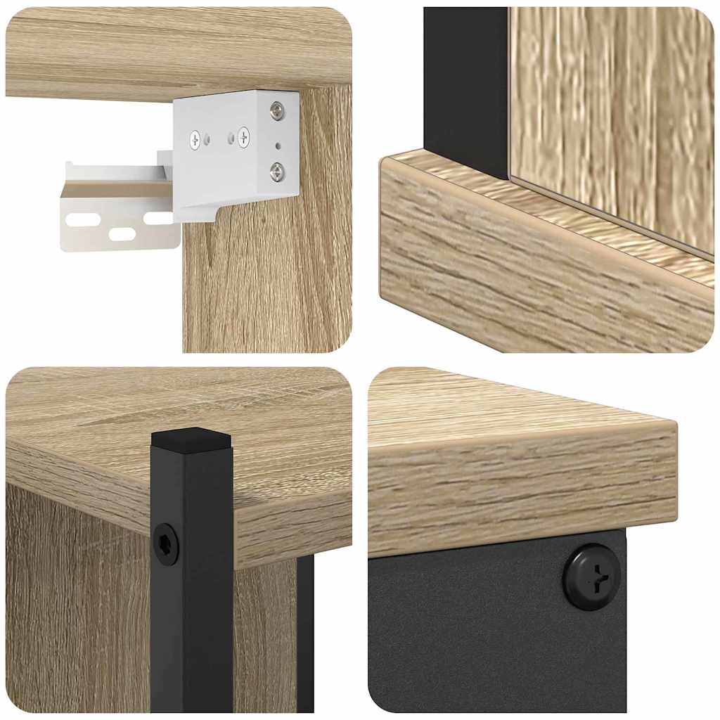 Bathroom Furniture Set 4 pcs Sonoma oak 33 x 33 x 185.5 cm