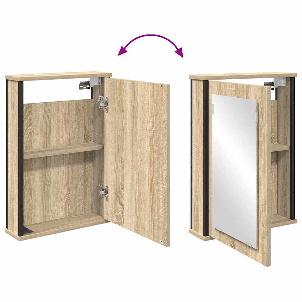 Bathroom Furniture Set 4 pcs Sonoma oak 33 x 33 x 185.5 cm