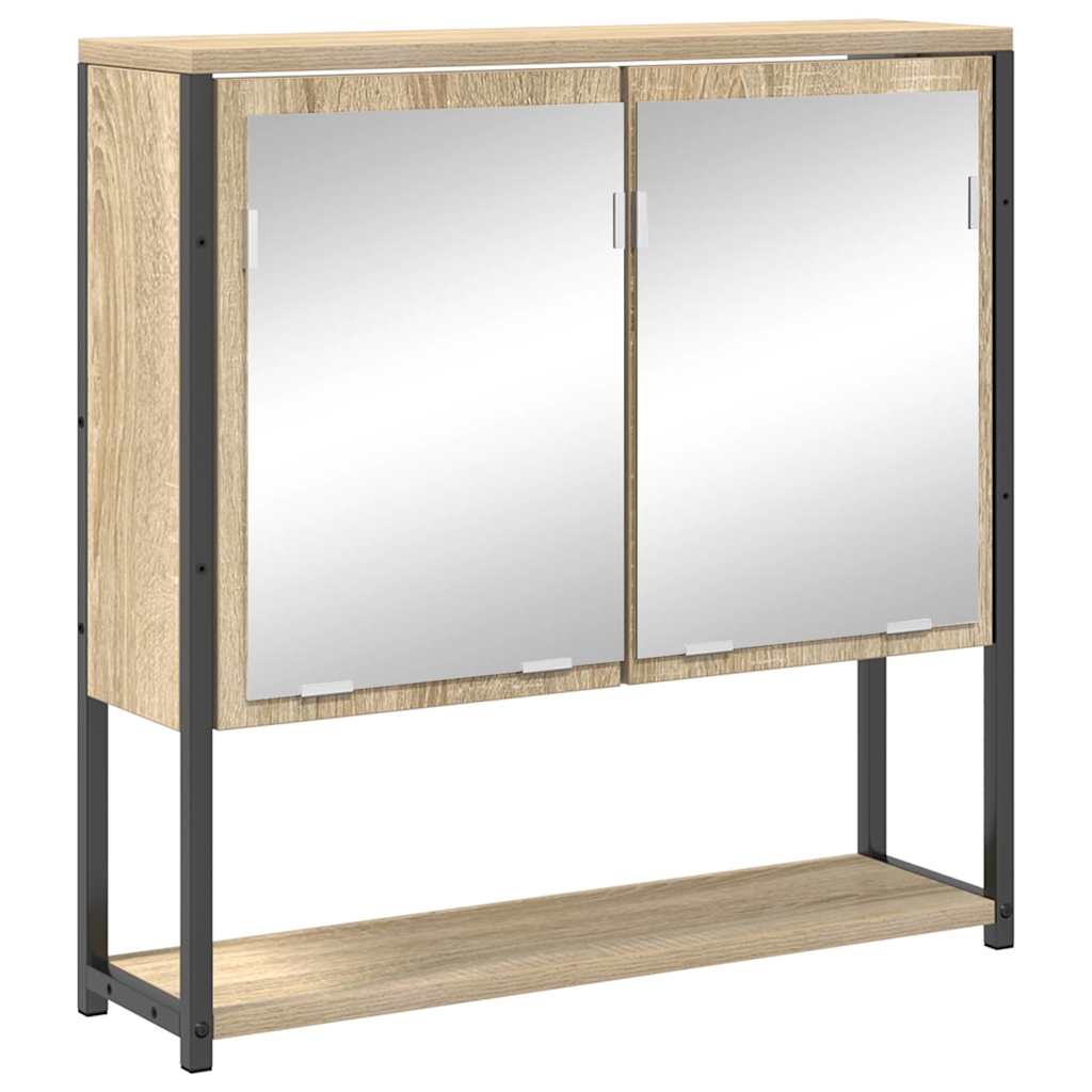 Bathroom Furniture Set 4 pcs Sonoma oak 33 x 33 x 185.5 cm