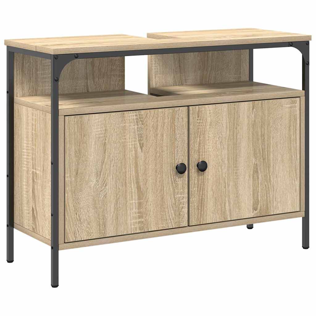 Bathroom Furniture Set 4 pcs Sonoma oak 33 x 33 x 185.5 cm