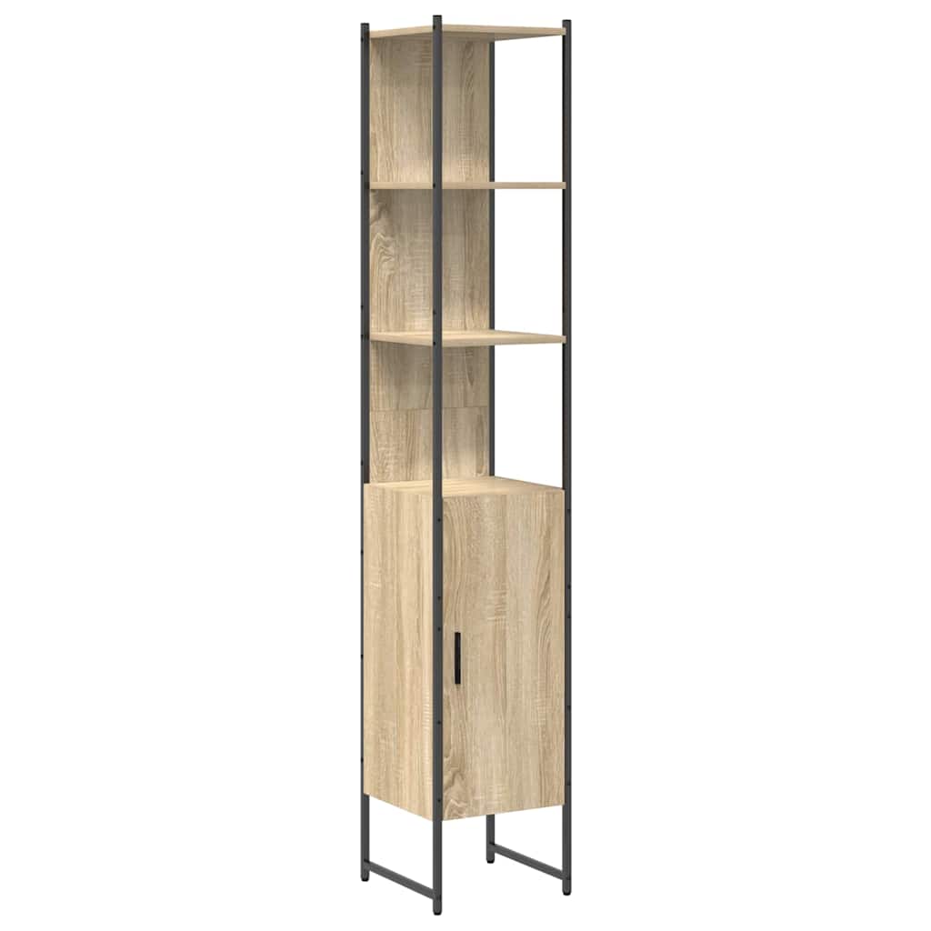 Bathroom Furniture Set 4 pcs Sonoma oak 33 x 33 x 185.5 cm