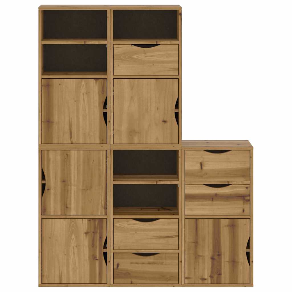 Side Cabinets 5 pcs "ODDA" 40x24x79 cm Solid Wood Pine