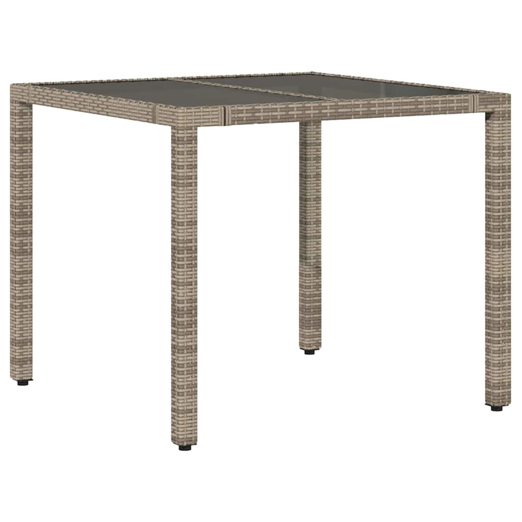 Garden Dining Set 3 pcs Grey and Brown 90 x 90 x 75 cm