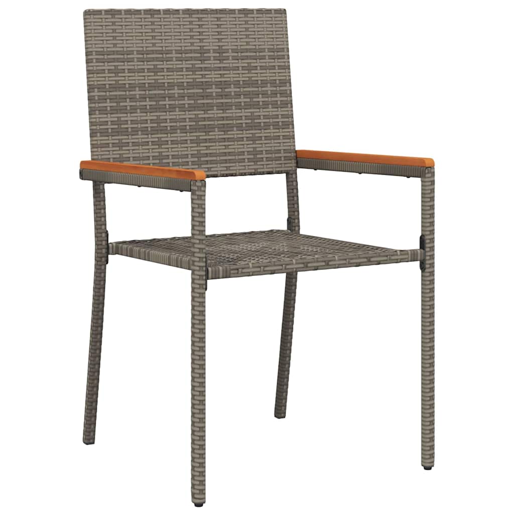 Garden Dining Set 5 pcs Grey 150 x 90 x 75 cm Poly Rattan
