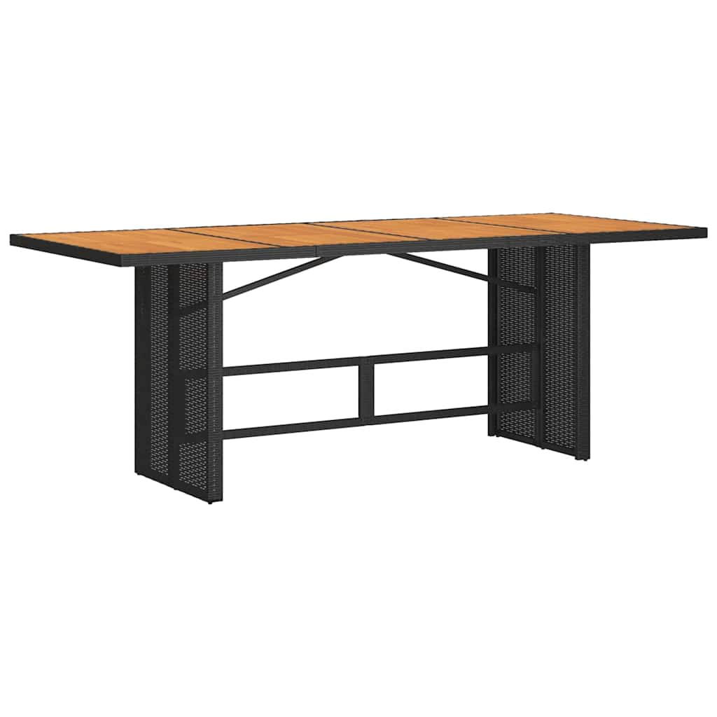 Garden Dining Set 9 pcs Black and Brown 190 x 80 x 75 cm