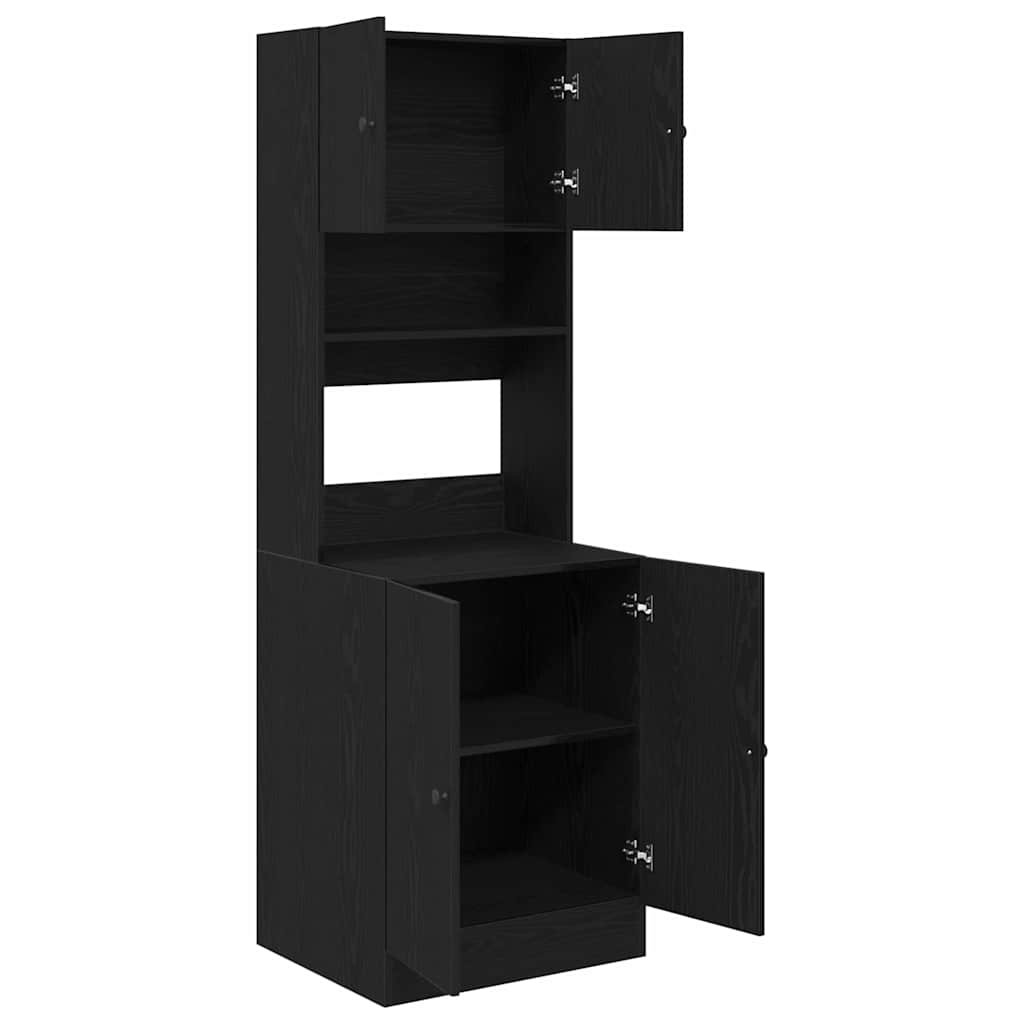 Kitchen Cabinet Black oak 60 x 50 x 180 cm Engineered wood