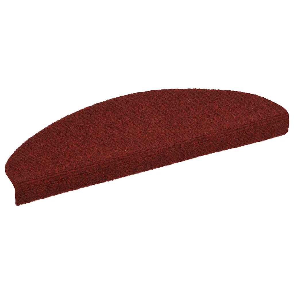 Stair Mats Self-adhesive 20 pcs 65x21x4 cm Bordeaux Red Half Round Large