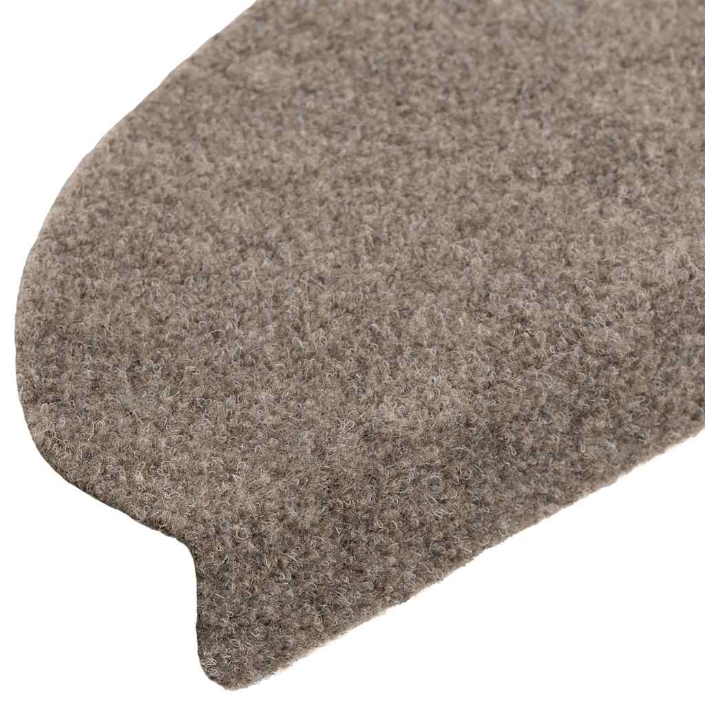 Stair Mats Self-adhesive 20 pcs 65x21x4 cm Beige Half Round Large