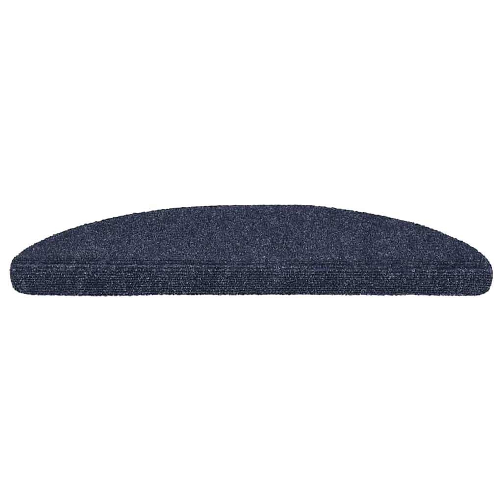Stair Mats Self-adhesive 20 pcs 56x17x3 cm Blue Half Round