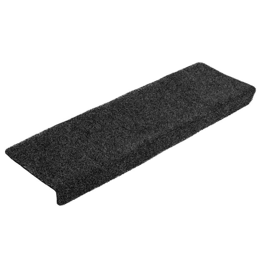 Stair Mats Self-adhesive 20 pcs 65x21x4 cm Black Rectangular Edge