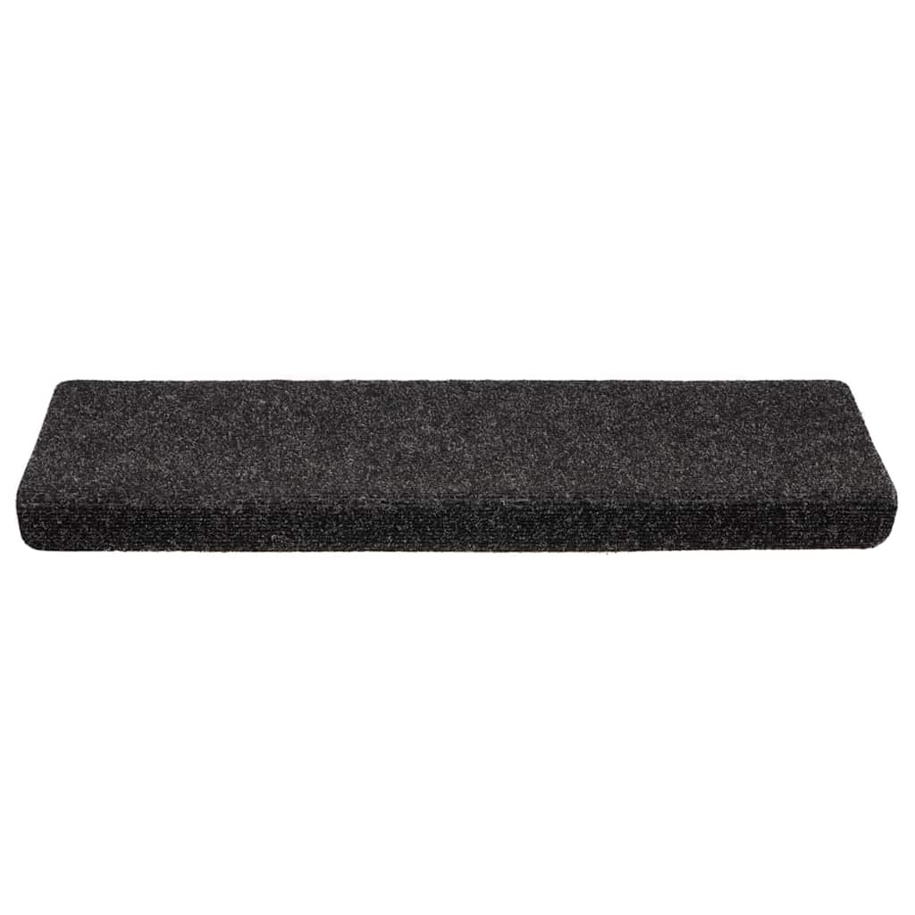 Stair Mats Self-adhesive 20 pcs 65x21x4 cm Black Rectangular Edge