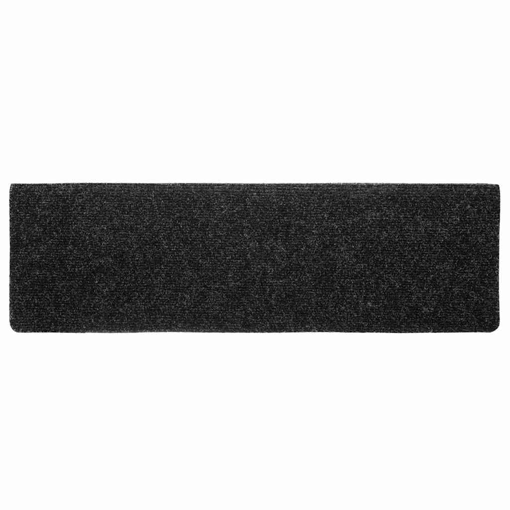 Stair Mats Self-adhesive 20 pcs 65x21x4 cm Black Rectangular Edge