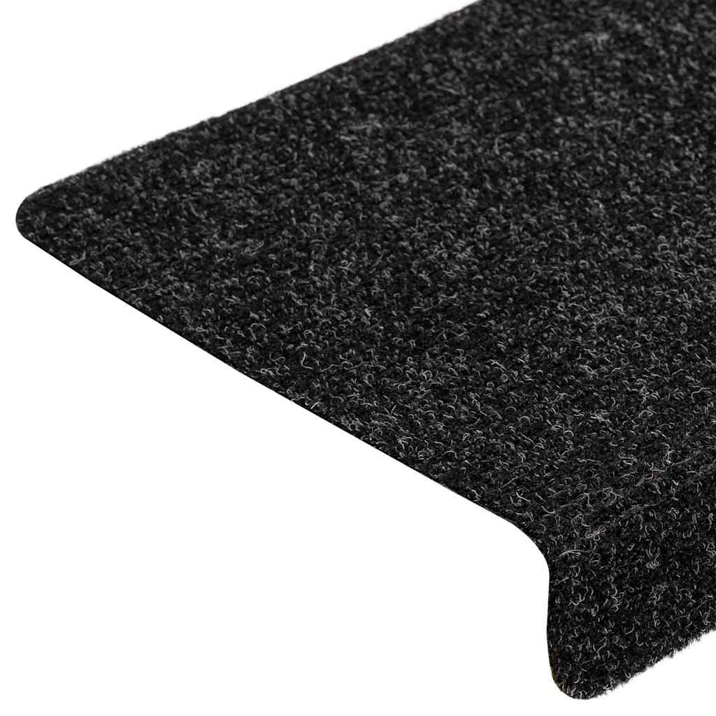 Stair Mats Self-adhesive 20 pcs 65x21x4 cm Black Rectangular Edge
