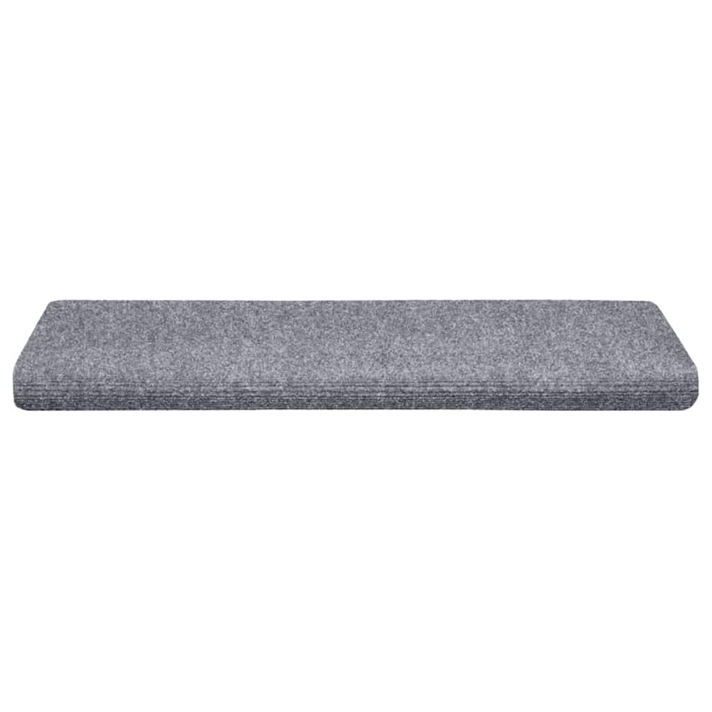 Stair Mats Self-adhesive 20 pcs 65x21x4 cm Light Grey Rectangular Edge
