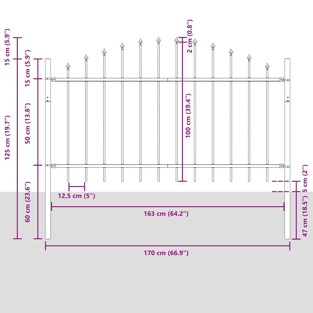 Garden Fence White 340 x 100 cm