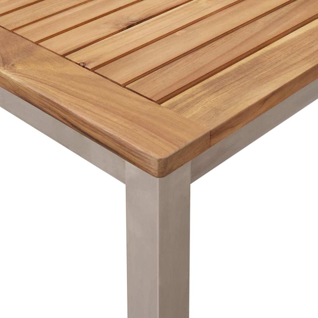GardenDiningSet 7 pcs Brown SolidTeakwood