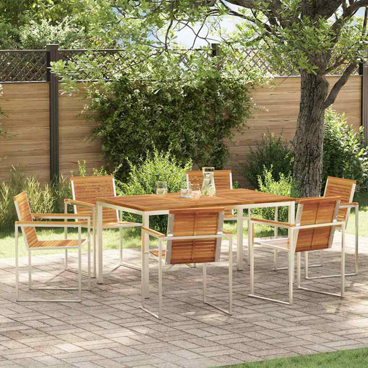 Garden Dining Set 7 pcs Solid Wood Acacia