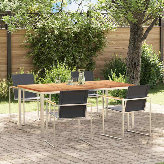 GardenDiningSet 5 pcs SolidTeakwood