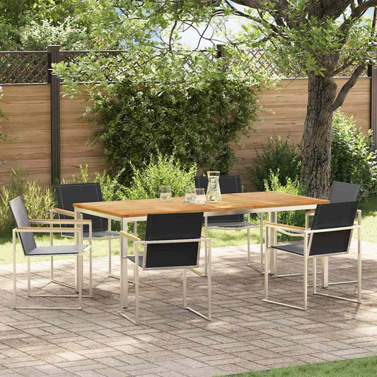 GardenDiningSet 7 pcs SolidTeakwood