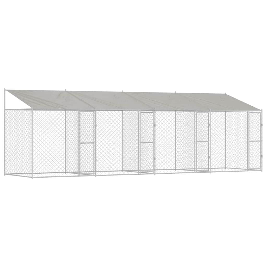 Dog Cage Silver 800 x 200 x 256 cm Galvanised Steel